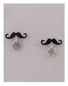 Mustache earrings w/rhinestones - MonayyLuxx