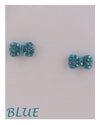 Bow earrings w/decorative rhinestones - MonayyLuxx