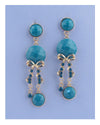 Faux stone chandelier earrings - MonayyLuxx