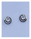 Overlap circle earrings w/rhinestone - MonayyLuxx