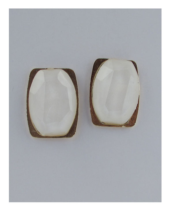 Rectangular stone earrings - MonayyLuxx