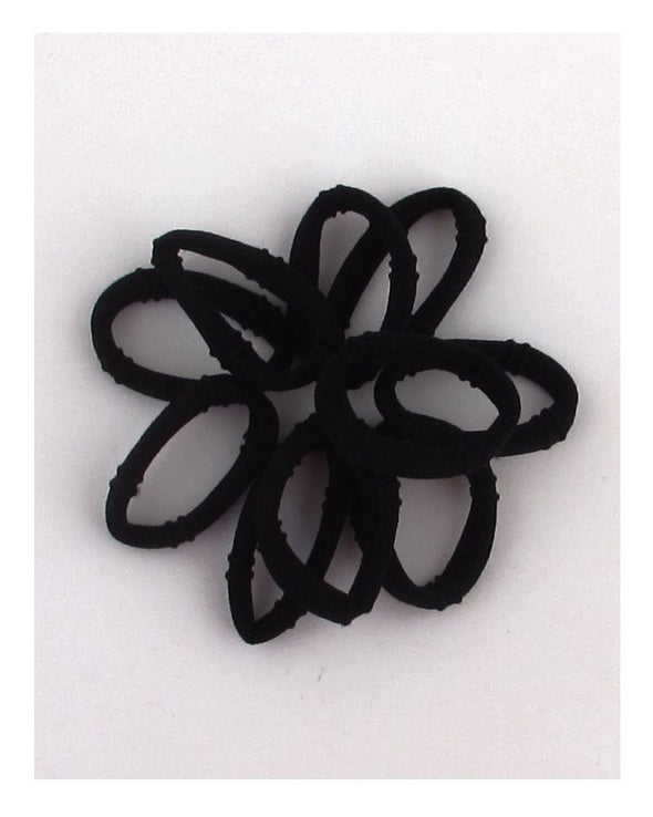 10 pc. Black elastic ponytail holder - MonayyLuxx