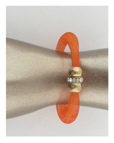Stretch color mesh bead ball bracelet - MonayyLuxx