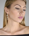Crystal Studded Drop Earrings with Post Back Closure - MonayyLuxx