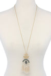 Half circle metal tassel pendant necklace - MonayyLuxx
