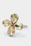 A flower colored stone adjustable ring - MonayyLuxx