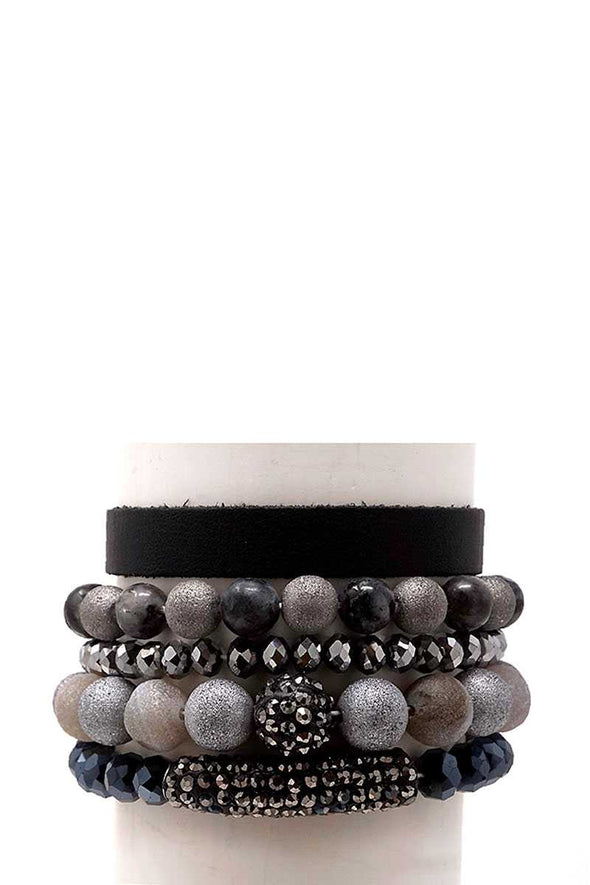 Semi Precious Stone Bracelet Set - MonayyLuxx
