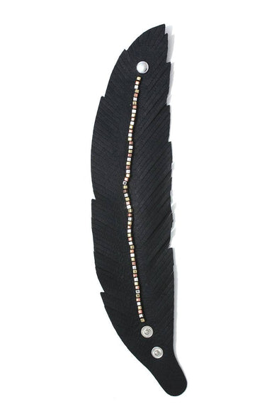 Pu Leather Fray Metal Bead Wrap Bracelet - MonayyLuxx