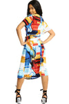 Wrapped Style Midi Dress - MonayyLuxx