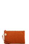Fashion Cute Trendy Woven Clutch Crossbody Bag With Two Straps