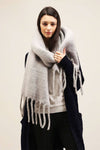 Solid Scarf With Chunky Fringe