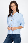 High Low Button Front Shirt