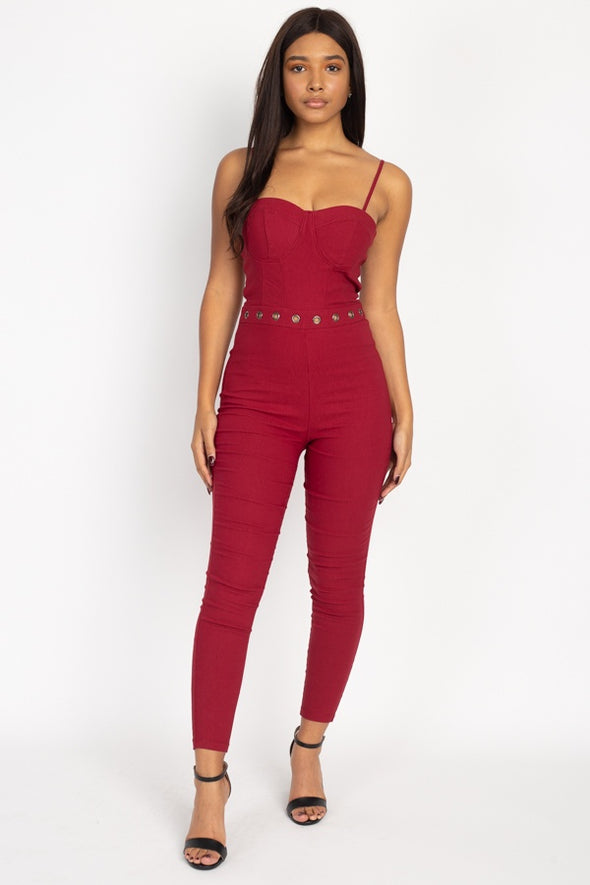 Waist Cutout Skinny Jumpsuit