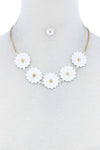 Fashion Cute Multi Tender Flower Necklace And Earring Set