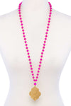 Designer Multi Bead Pendant Necklace