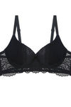 Push Up Velvet And Lace Bra