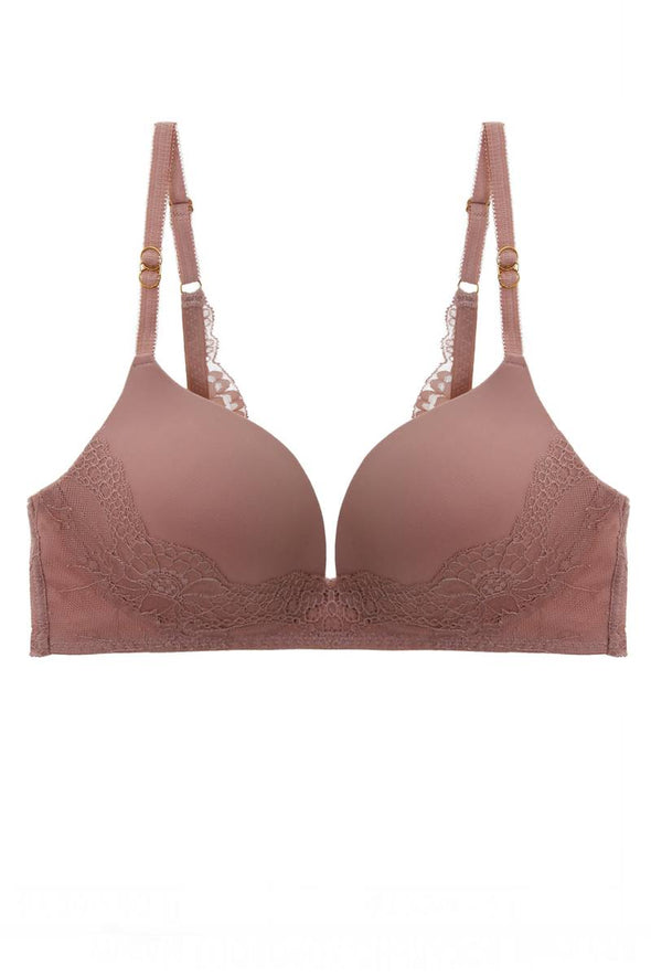 Solid  Lace Demi Bra