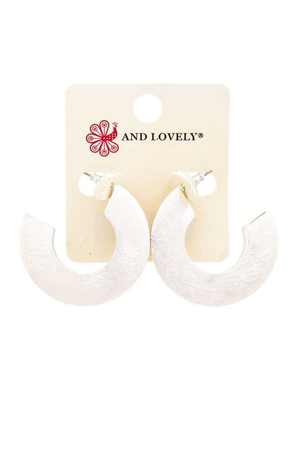 Fashion Chic Flat Macaroni Hoop Earring