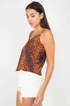 Leopard Print Cami Cropped Top