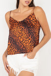 Leopard Print Cami Cropped Top