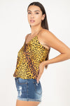 Leopard Print Cami Cropped Top