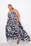 Printed Voluminous Maxi Dress