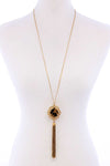 Stylish Chain Tassel Drop Long Necklace