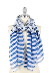 Fashion Anchor And Stripe Print Scarf