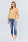 Dolman Sleeve Boat Neck Sweater