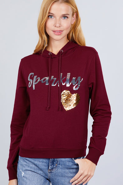 Sparkly Sequins Hoodie Pullover