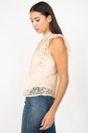 Sleeveless Lace Lining Top