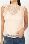 Sleeveless Lace Lining Top