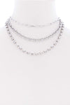 3 Layered Multi Metal Chain Necklace