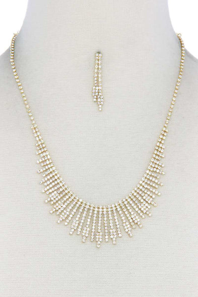 Dangle Rhinestone Necklace