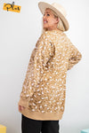 Leopard Printed Terry Knit Dress