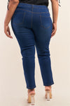 Plus Size Low-mid Rise Straight Cut Denim Pants