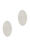 Metal Oval Texture Stud Earring