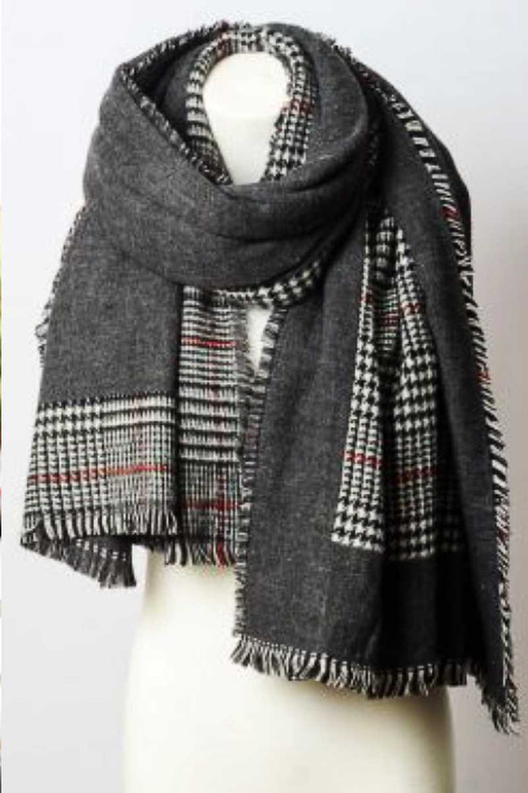 Reversible Tartan Plaid Oversized Blanket Scarf