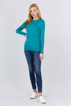 Crew Neck Sweater W/rivet Button