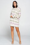 Terry Brushed Print Sweater Dress