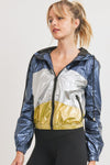 Metallic Colorblock Jacket