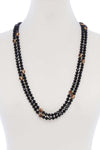 Glass Bead 2 Layered Long Necklace