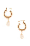 Pearl Dangle Huggie Earring