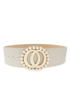 Fashion Double Joined Round Pearl Style Belt