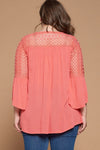 Solid Woven Babydoll Blouse