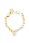 Sodajo Heart Charm Oval Link Bracelet