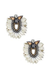 Rhinestone Sequin Edge Post Earring