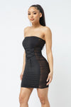 Tub Top Dress Side Mesh With Lacing