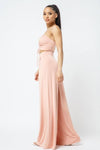 Cut Out With Key Hole Spaghetti Strap Top With Wide Pants Set
