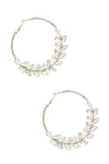 Marquise Shape Rhinestone Hoop Earring